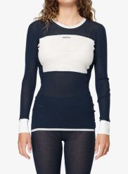 Bluza termoaktywna damska Devold Wool Mesh 190 Shirt. Niebieskie bluzy damskie Devold, l, bez wzorów, z materiału, bez kaptura. Za 467.49 zł.
