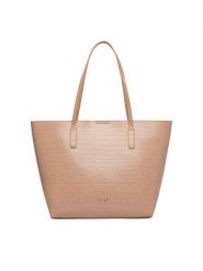 Nine West Torebka CEO-GENTLE GLAM-LDA9920 Beżowy. Brązowe shopper bag Nine West, ze skóry, bez dodatków. Za 279.99 zł.