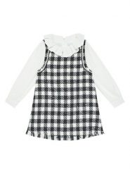Abel & Lula Sukienka codzienna 5526 Czarny Regular Fit. Czarne sukienki dziewczęce Abel & Lula, bez wzorów, z syntetyku, bez ramiączek, proste. Za 409.99 zł.