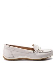 Geox Mokasyny D Vega Moc B D92DNB 043BC C1002 Biały. Białe mokasyny damskie Geox, ze skóry, bez obcasa. Za 329.99 zł.