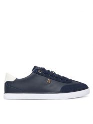Tommy Hilfiger Sneakersy Th Chic Low Vulc FW0FW09391 Granatowy. Niebieskie obuwie sportowe damskie Tommy Hilfiger, ze skóry, bez zapięcia. Za 409.99 zł.