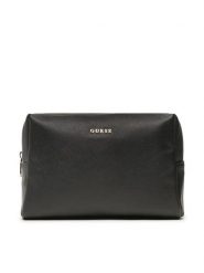 Guess Kosmetyczka Not Coordinated Accessories PW1522 P3115 Czarny. Czarne kosmetyczki damskie Guess, z aplikacjami, ze skóry. Za 259.99 zł.