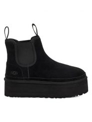UGG Sztyblety "W Neumel Platform Chelsea" w kolorze czarnym z wełny jagnięcej rozmiar: 40. Czarne botki damskie Ugg, z wełny. Za 592.99 zł.