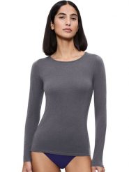 Triumph Koszulka w kolorze ciemnoszarym rozmiar: XL. Szare koszulki damskie Triumph, xl, bez wzorów, z wełny, bez kołnierzyka, bez ramiączek. Za 97.45 zł.