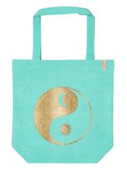 Moses. Torba "Omm for you" w kolorze turkusowym na zakupy - 37 x 38 x 13 cm rozmiar: onesize. Niebieskie shopper bag Moses, bez wzorów, z bawełny, na ramię, bez dodatków. Za 57.20 zł.