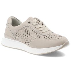 Beżowe Sneakersy S.Barski Modne Obuwie Damskie. Brązowe obuwie sportowe damskie S.BARSKI, na wiosnę, z materiału, bez zapięcia. Za 219.00 zł.