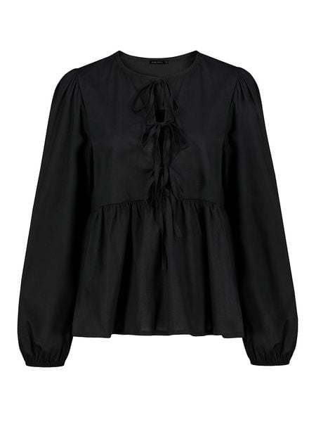 Sublevel Bluzka w kolorze czarnym rozmiar: M. Czarne bluzki damskie Sublevel, m, bez wzorów, bez kołnierzyka, bez ramiączek. Za 52.79 zł.