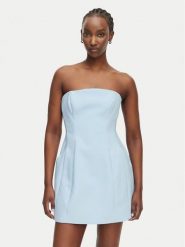 Bardot Sukienka koktajlowa Karoline 59333DB Niebieski jasny Regular Fit. Niebieskie sukienki damskie Bardot, bez wzorów, z syntetyku, wizytowe, bez ramiączek. Za 639.99 zł.