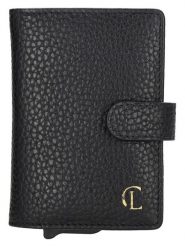 Charm Skórzany portfel w kolorze czarnym - 7 x 10 x 1,5 cm rozmiar: onesize. Czarne portfele damskie Charm, bez wzorów, z materiału. Za 82.99 zł.