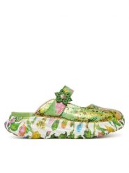 Laura Vita Klapki Sofiao 13 Zielony. Zielone klapki damskie LAURA VITA, bez wzorów, ze skóry, bez obcasa, bez zapięcia. Za 389.99 zł.