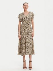 French Connection Sukienka codzienna 71YCV Khaki Regular Fit. Brązowe sukienki damskie French Connection, bez wzorów, z wiskozy, bez ramiączek. Za 389.99 zł.