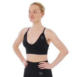 Xtreme Sportswear Biustonosz sportowy damski Czarny. Czarne koszulki sportowe damskie XTREME SOCKSWEAR, bez wzorów, bez ramiączek, na fitness i siłownię. Za 138.99 zł.