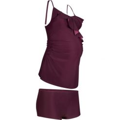 Tankini ciążowe (2 części) bonprix bordowy. Czerwone bikini bonprix. Za 109.99 zł.