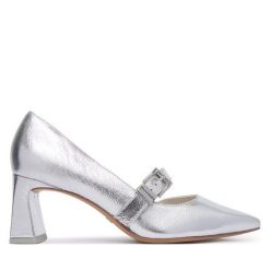 Czółenka Tamaris. Szare czółenka damskie Tamaris, bez wzorów, bez obcasa. Za 409.99 zł.