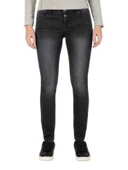 Timezone Dżinsy "Aleena" - Slim fit - w kolorze antracytowym rozmiar: W29/L28. Czarne jeansy damskie Timezone. Za 158.10 zł.