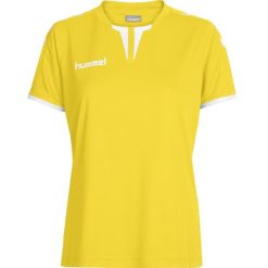 Koszulka sportowa z krótkim rękawem damska Hummel Core Womens SS Jersey. Żółte koszulki sportowe damskie Hummel, s, bez wzorów, z jersey, bez ramiączek, do piłki nożnej. Za 37.00 zł.