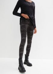 Legginsy (2 pary). Czarne legginsy damskie bonprix, bez wzorów. Za 122.99 zł.