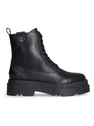 Liu Jo Skórzane botki w kolorze czarnym rozmiar: 39. Czarne botki damskie Liu Jo, bez obcasa, bez zapięcia. Za 522.14 zł.