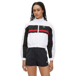 Kurtka damska FILA Lubu. Białe kurtki sportowe damskie Fila, s, bez wzorów, z materiału, bez kaptura. Za 169.99 zł.