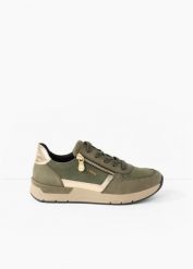 Komfortowe sneakersy marki Rieker z wyściełaną wkładką. Zielone obuwie sportowe treningowe bonprix. Za 289.99 zł.