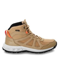 Trekkingi Jack Wolfskin. Brązowe obuwie trekkingowe damskie Jack Wolfskin, bez zapięcia. Za 549.99 zł.