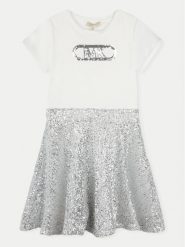 MICHAEL KORS KIDS Sukienka codzienna R30173 M Srebrny Regular Fit. Szare sukienki dziewczęce MICHAEL KORS KIDS, bez wzorów, z syntetyku. Za 289.99 zł.