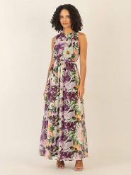 APART Sukienka w kolorze ciemnofioletowo-jasnozielonym rozmiar: 40. Różowe sukienki damskie Apart, bez wzorów, z tkaniny, bez ramiączek. Za 282.99 zł.