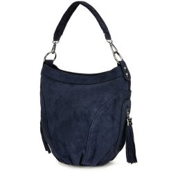 Shopperka skórzana VERA PELLE L81 granatowa. Torebki klasyczne damskie ze skóry, na ramię, bez dodatków. Za 164.99 zł.
