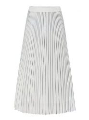 TATUUM Spódnica "Mirama" w kolorze kremowo-granatowym rozmiar: S. Brązowe spódnice damskie TATUUM, s, bez wzorów, midi. Za 177.32 zł.