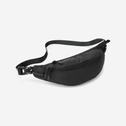 Torebka nerka ripstop 2 kieszenie. Czarne nerki i saszetki damskie Decathlon, bez wzorów, z materiału. Za 39.99 zł.