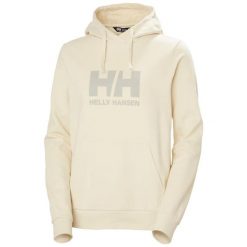Kurtka dresowa damska z logo Helly Hansen 2.0. Białe kurtki damskie Helly Hansen, bez wzorów, z dresówki, bez kaptura. Za 393.30 zł.