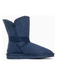 ISLAND BOOT Botki zimowe "Eveline" w kolorze granatowym rozmiar: 37. Niebieskie botki damskie Island Boot, na zimę, z materiału, bez obcasa, bez zapięcia. Za 114.44 zł.