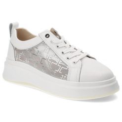 Białe Sneakersy Artiker Stylowe Przezroczyste Obuwie Damskie. Białe obuwie sportowe damskie Artiker, na wiosnę, z materiału, bez zapięcia. Za 179.00 zł.