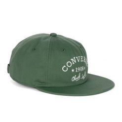 Czapka z daszkiem Converse Graphic 6 Panel Baseball. Zielone czapki z daszkiem damskie Converse, bez wzorów. Za 109.99 zł.