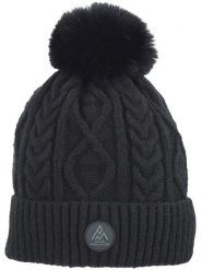 Peak Mountain Czapka "Montchat" w kolorze czarnym rozmiar: onesize. Czarne czapki damskie Peak Mountain, bez wzorów, ze splotem. Za 60.99 zł.