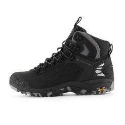 Buty trekkingowe skórzane unisex Alpine Pro Spidere Mid Vibram. Czarne obuwie trekkingowe damskie Alpine Pro, z nubiku, za kostkę, bez zapięcia. W wyprzedaży za 629.00 zł.