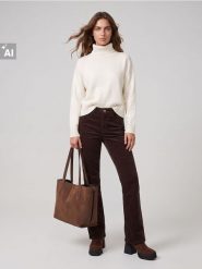 Jeansy flare - brązowy. Brązowe jeansy damskie Sinsay. Za 59.99 zł.