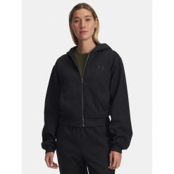 Bluza Under Armour Icon Vida Fleece FZ. Czarne bluzy damskie Under Armour, bez wzorów, bez kaptura. Za 189.99 zł.