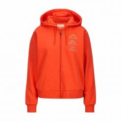 Bluza z kapturem Unisex Kappa Kaimi Ciemnopomarańczowy. Brązowe bluzy damskie Kappa, bez wzorów, z kapturem. W wyprzedaży za 166.00 zł.