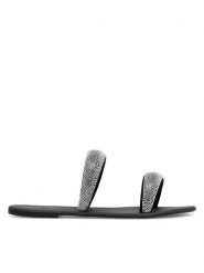 Nine West Klapki WFA2735-1 Srebrny. Szare klapki damskie Nine West, bez wzorów, z materiału, bez obcasa, bez zapięcia. W wyprzedaży za 119.99 zł.