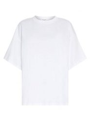 MOSS COPENHAGEN Koszulka "Kinsey Melea" w kolorze białym rozmiar: M/L. Białe bluzki damskie Moss Copenhagen, l, bez wzorów, z bawełny, bez kołnierzyka, bez ramiączek. Za 122.67 zł.