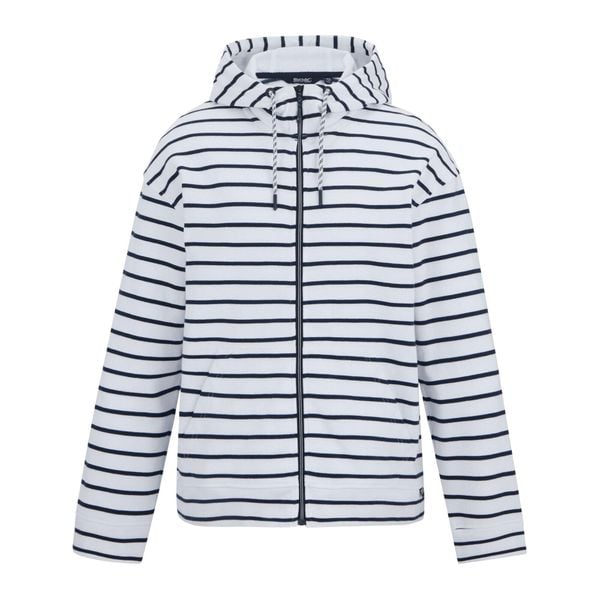 Bluza Rozpinana Damska W Paski Bayletta. Białe bluzy damskie Regatta, m, bez wzorów, z bawełny, z kapturem. Za 180.99 zł.