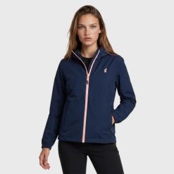 Kurtka trekkingowa damska Softshell AULP DUFFY rozpinana z kapturem turystyczna. Niebieskie kurtki sportowe damskie Aulp, bez wzorów, ze skóry, z kapturem. Za 229.99 zł.