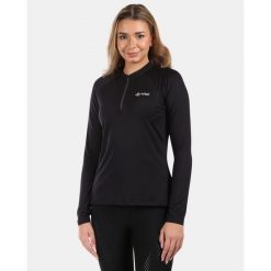 Damska koszulka techniczna z długim rękawem Kilpi GIMI-W. Czarne koszulki damskie Kilpi, bez wzorów, bez kołnierzyka, bez ramiączek. Za 179.35 zł.