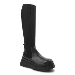 Czarne Kozaki Artiker Damskie Wygodne Modne Buty. Czarne kozaki damskie Artiker, na jesień, ze skóry, bez obcasa, na platformie, bez zapięcia. Za 409.00 zł.
