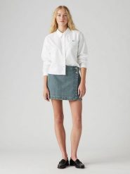 Levi's Spódnica dżinsowa w kolorze niebieskim rozmiar: W28. Niebieskie spódnice damskie Levi's, s, z aplikacjami, z bawełny, mini. Za 96.60 zł.