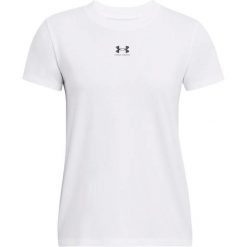 T-shirt damski Under Armour Rival Core. Białe t-shirty damskie Under Armour, m, bez wzorów, z bawełny, bez kołnierzyka. Za 186.50 zł.