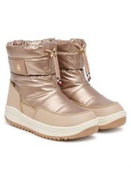 Tommy Hilfiger Śniegowce Loki T3AD-35206-1474 S Beżowy. Brązowe kozaki dziewczęce Tommy Hilfiger, bez wzorów, bez obcasa, bez zapięcia. Za 559.99 zł.