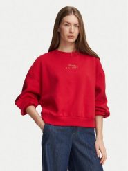 Tommy Hilfiger Bluza WW0WW51724 Czerwony Relaxed Fit. Czerwone bluzy damskie Tommy Hilfiger, xxs, bez wzorów, bez kaptura. Za 529.99 zł.