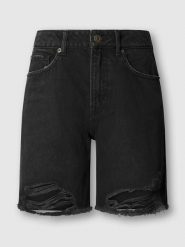 Pepe Jeans Bermudy dżinsowe w kolorze czarnym rozmiar: W27. Czarne szorty damskie Pepe Jeans, z aplikacjami, z bawełny, z podwyższonym stanem. Za 152.99 zł.